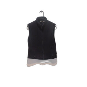 Woolrich Black Full Zipper Pockets Polartec Fleece Vest